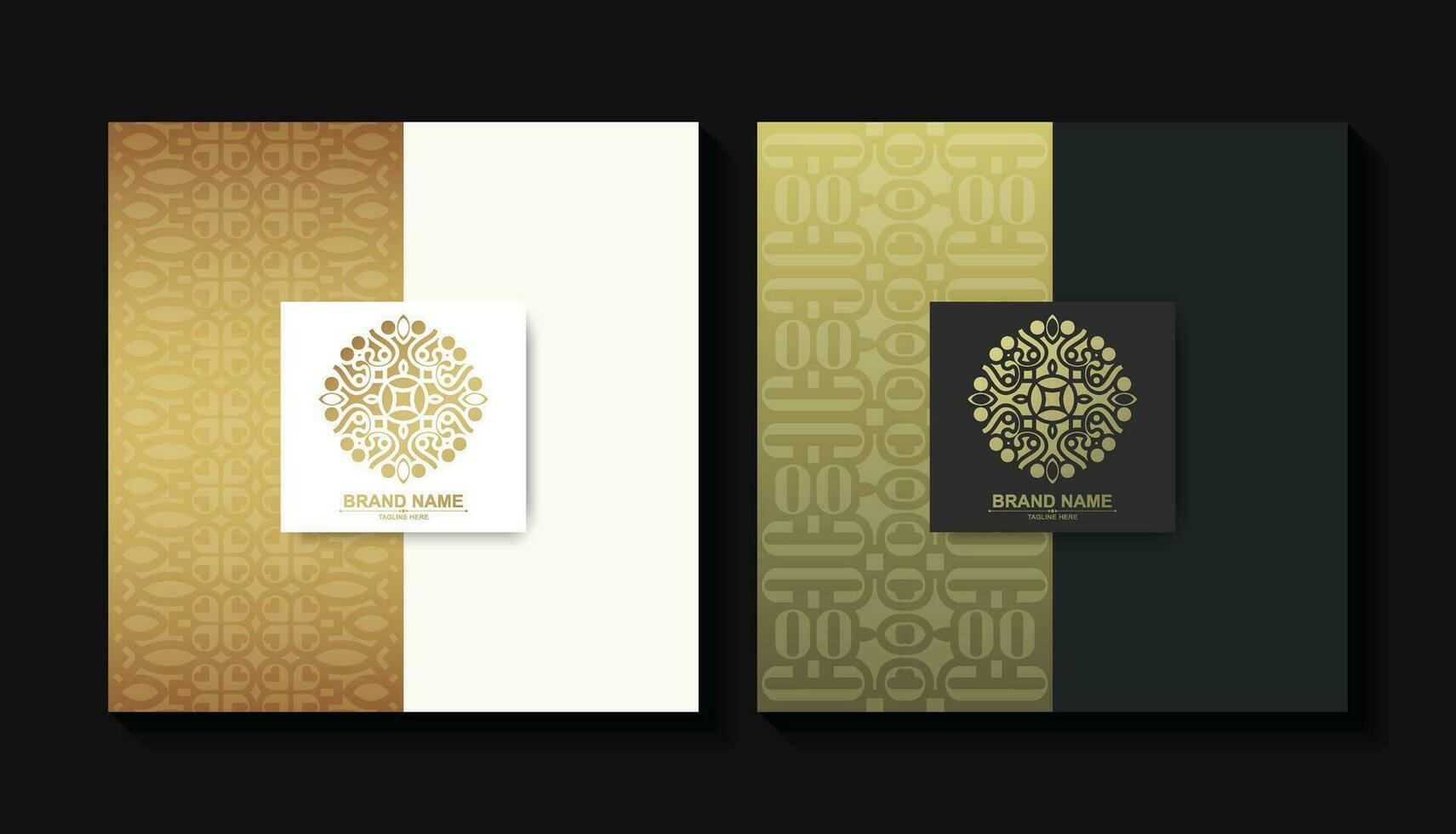 Set of luxury retro labels with calligraphic vector logo. Antique monogram collection.