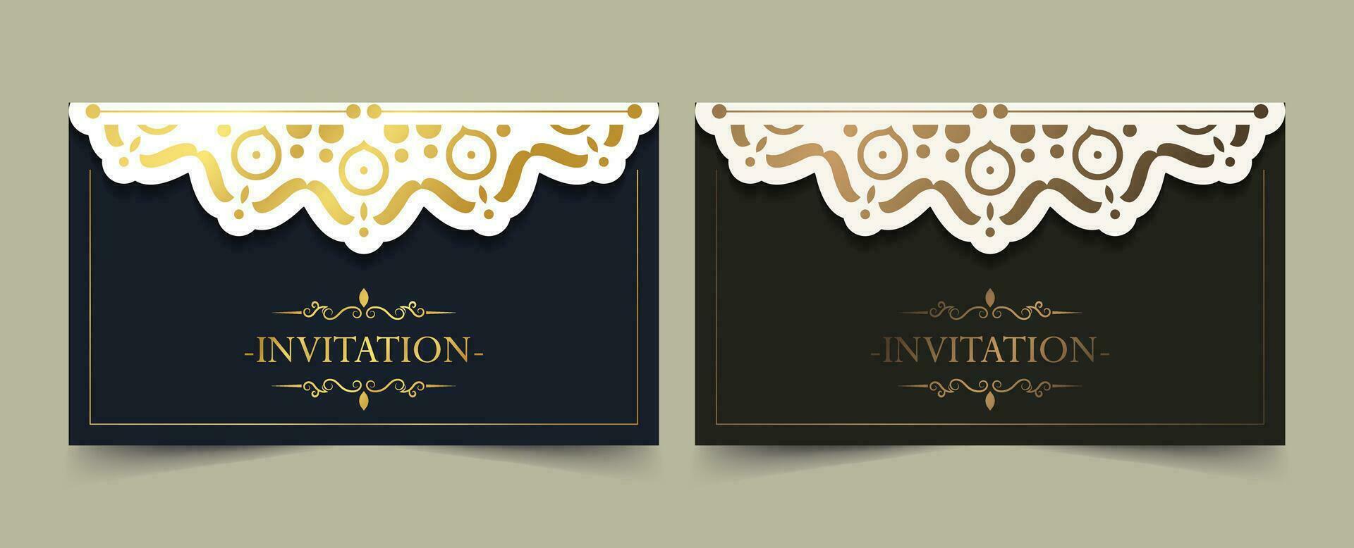 luxury invitation background style ornamental pattern vector