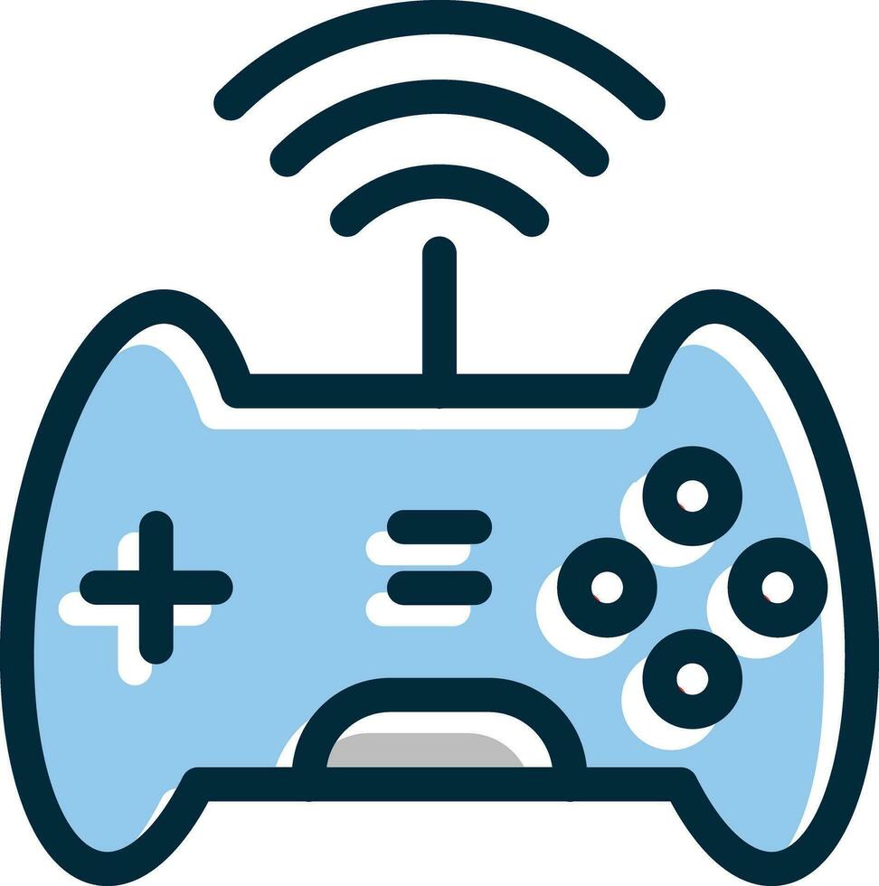 Online Gaming Vector Thick Line Filled Dark Colors