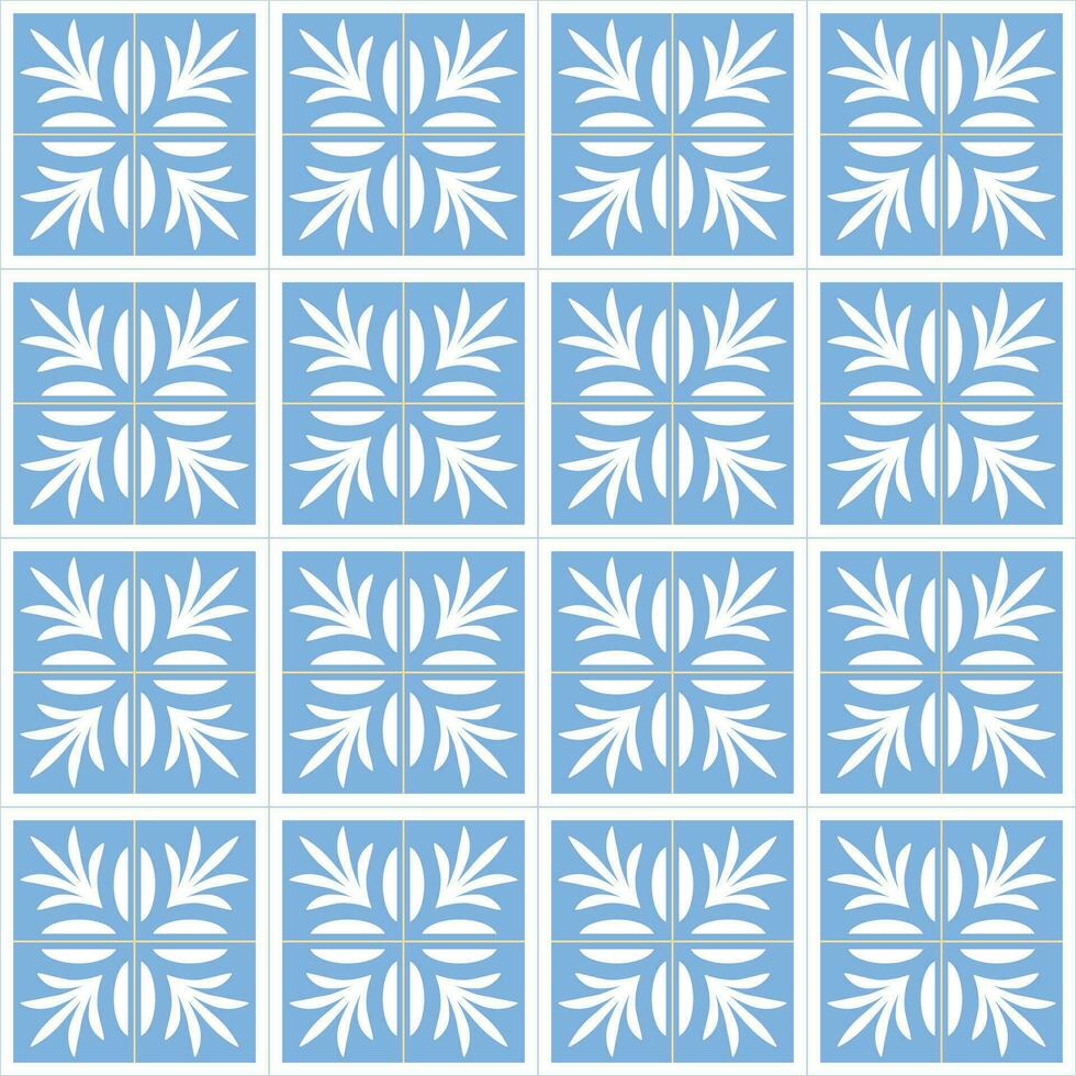 Abstract traditional greek or mediterranean background made of tiles, vector seamless pattern.