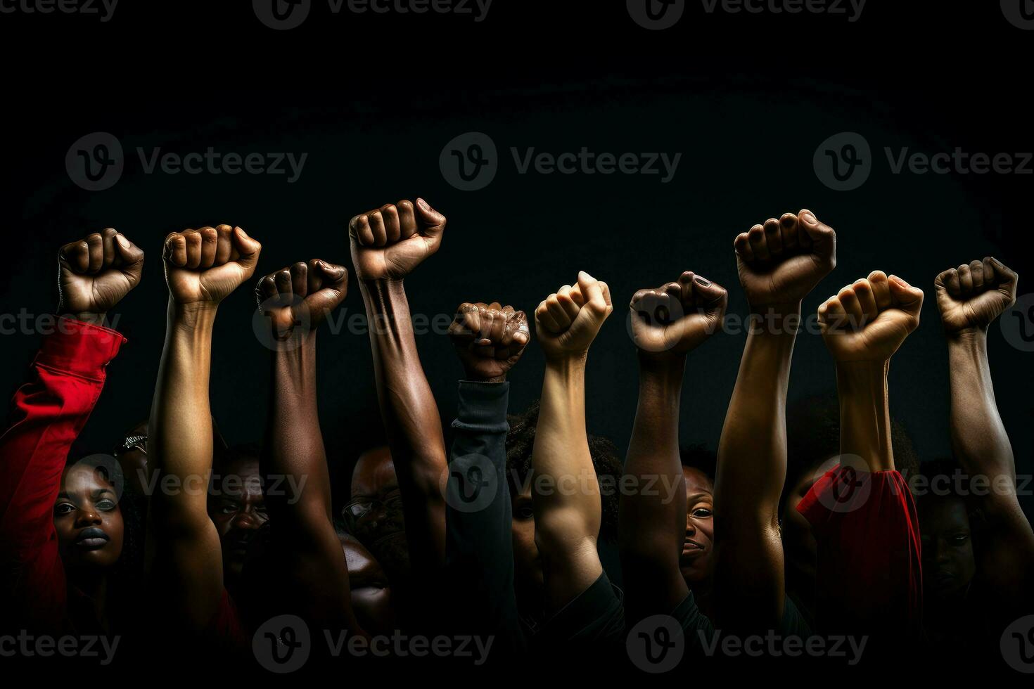 AI generated Symbolic Hand fist raised equality. Generate Ai photo