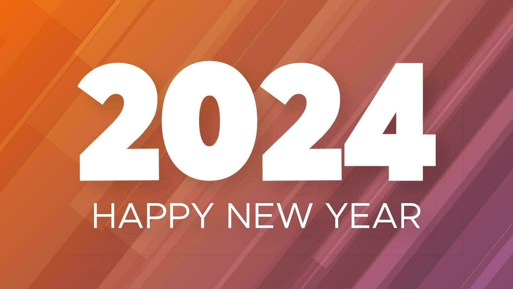 2024 Happy New Year on colorful background vector