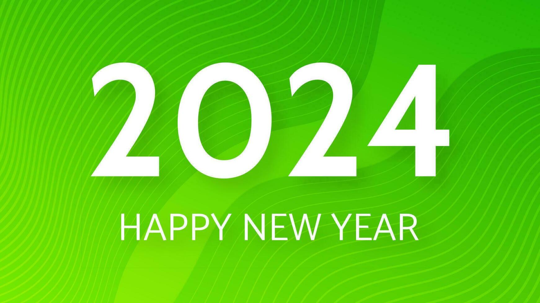 2024 Happy New Year on colorful background vector