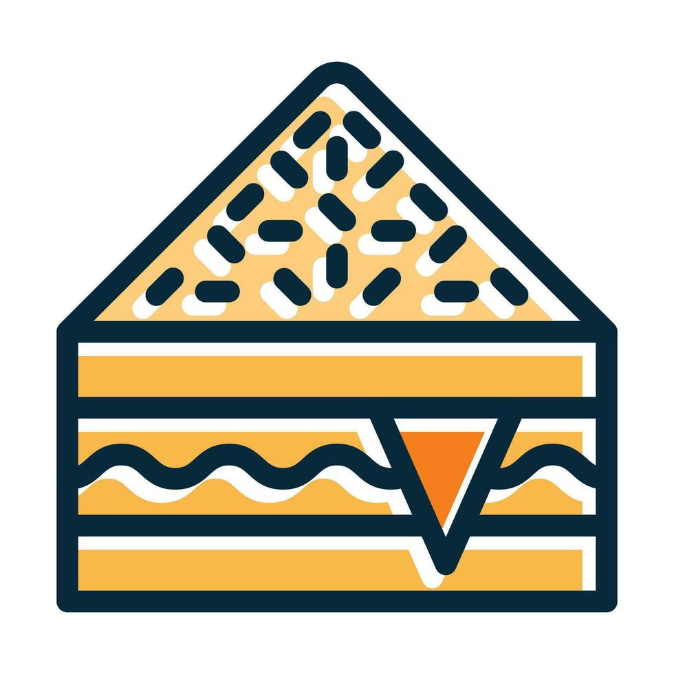 Sandwhich Vector Thick Line Filled Dark Colors