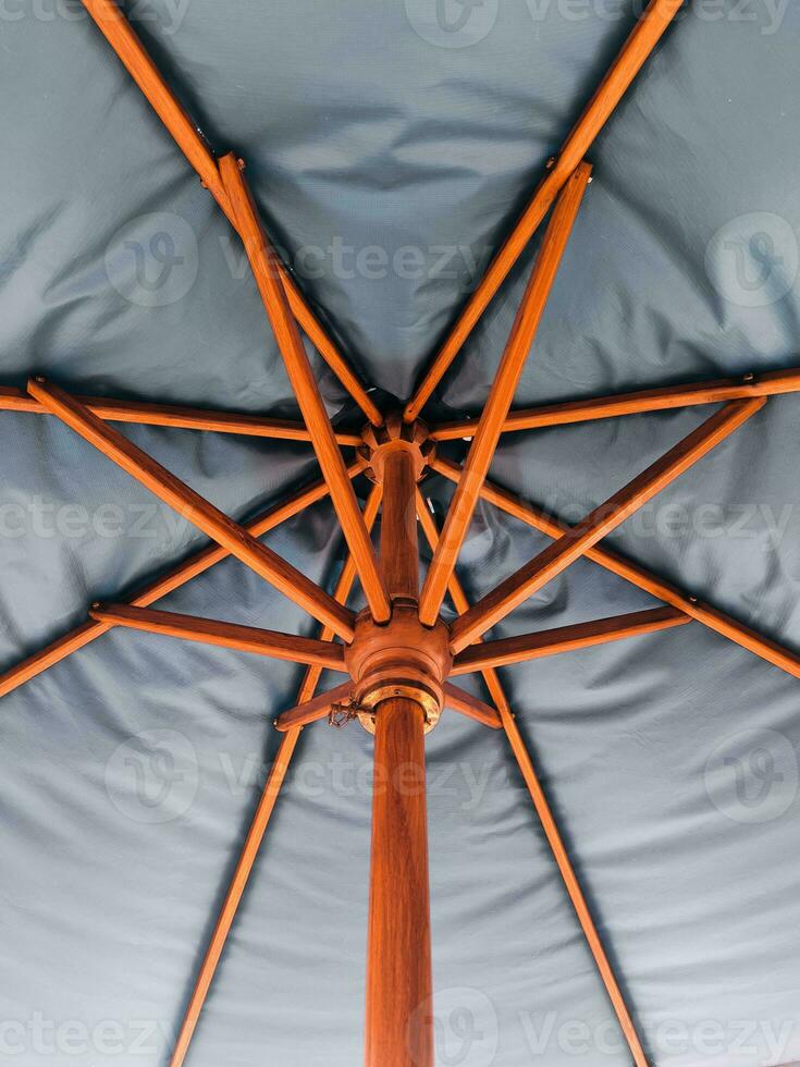 umbrella tent frame at a cafe photo