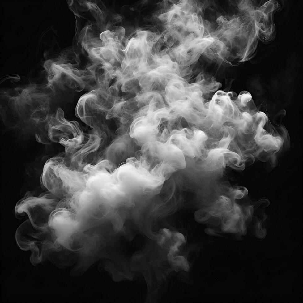 AI Generated Isolated Smoke Overlay Background photo