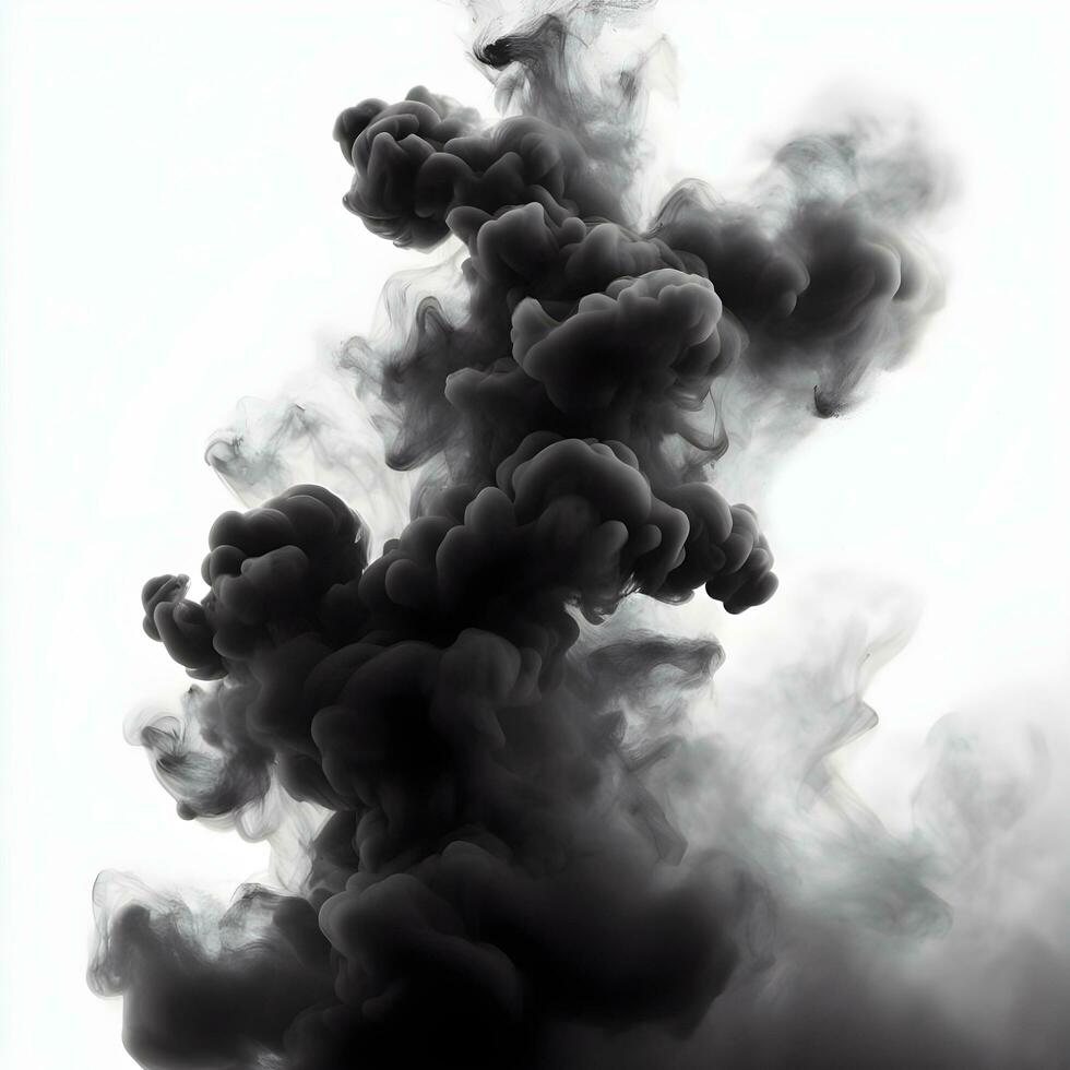 AI Generated Isolated Smoke Overlay Background photo