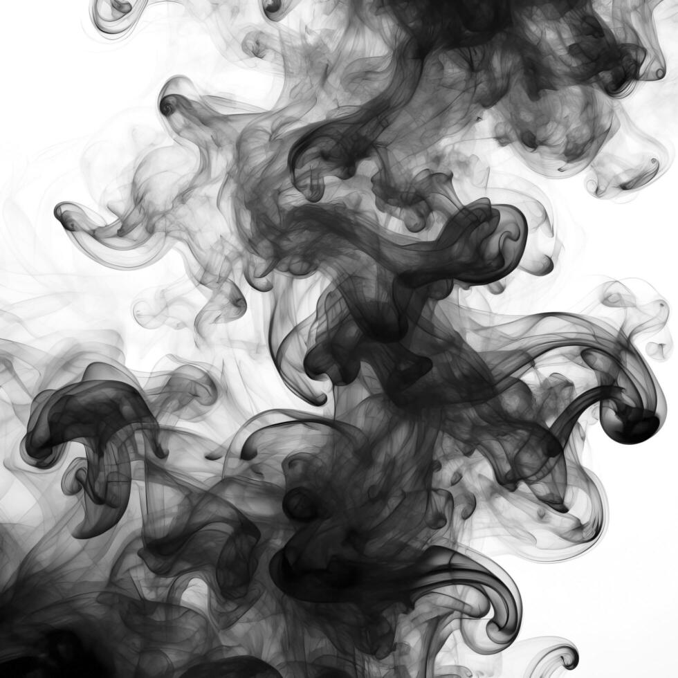 AI Generated Isolated Smoke Overlay Background photo