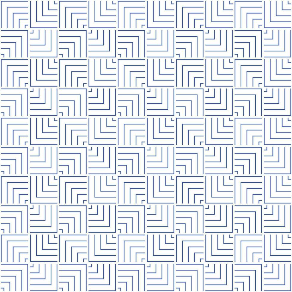 Blue and White Seamless abstract geometric overlapping Lines and squares pattern vector