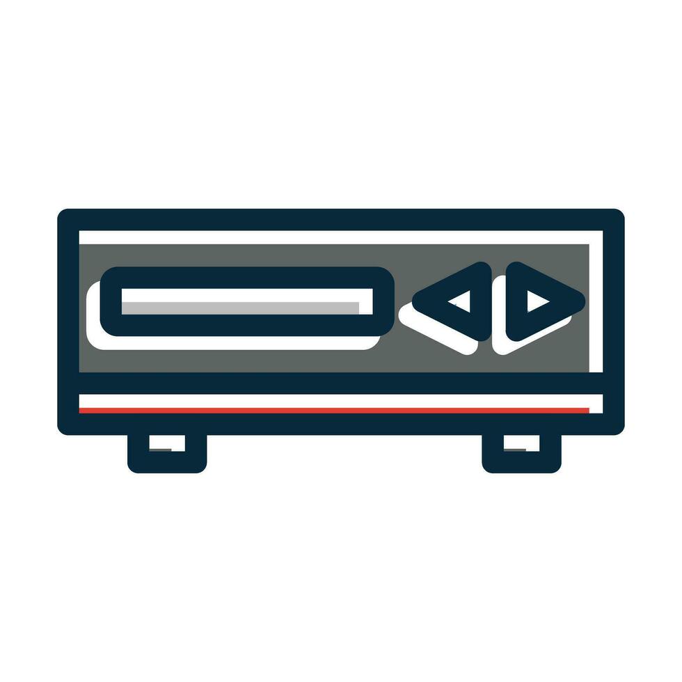 Cd Player Vector Thick Line Filled Dark Colors