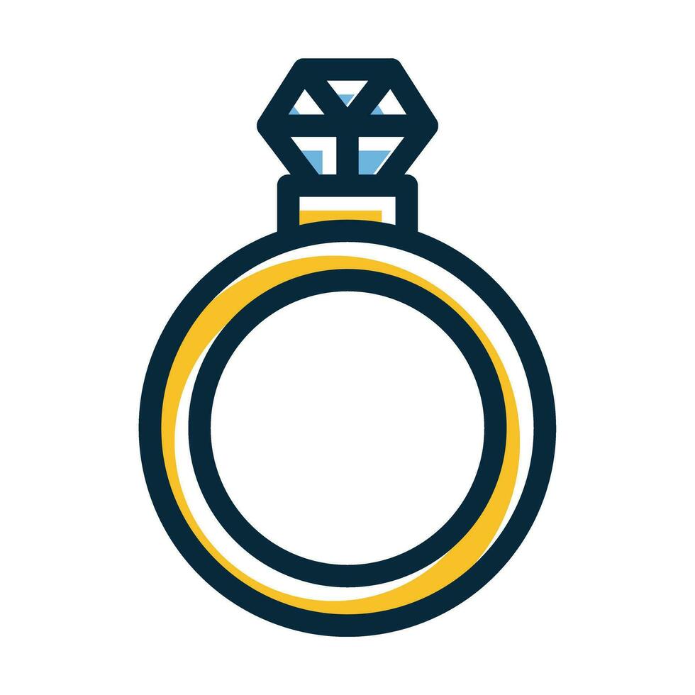 Ring Vector Thick Line Filled Dark Colors