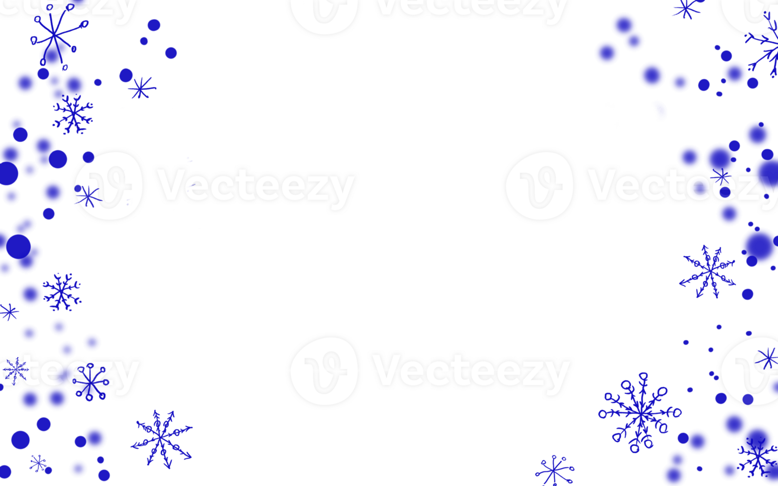 Background with blue snowflakes. Holiday greeting card. For banner, poster and design png