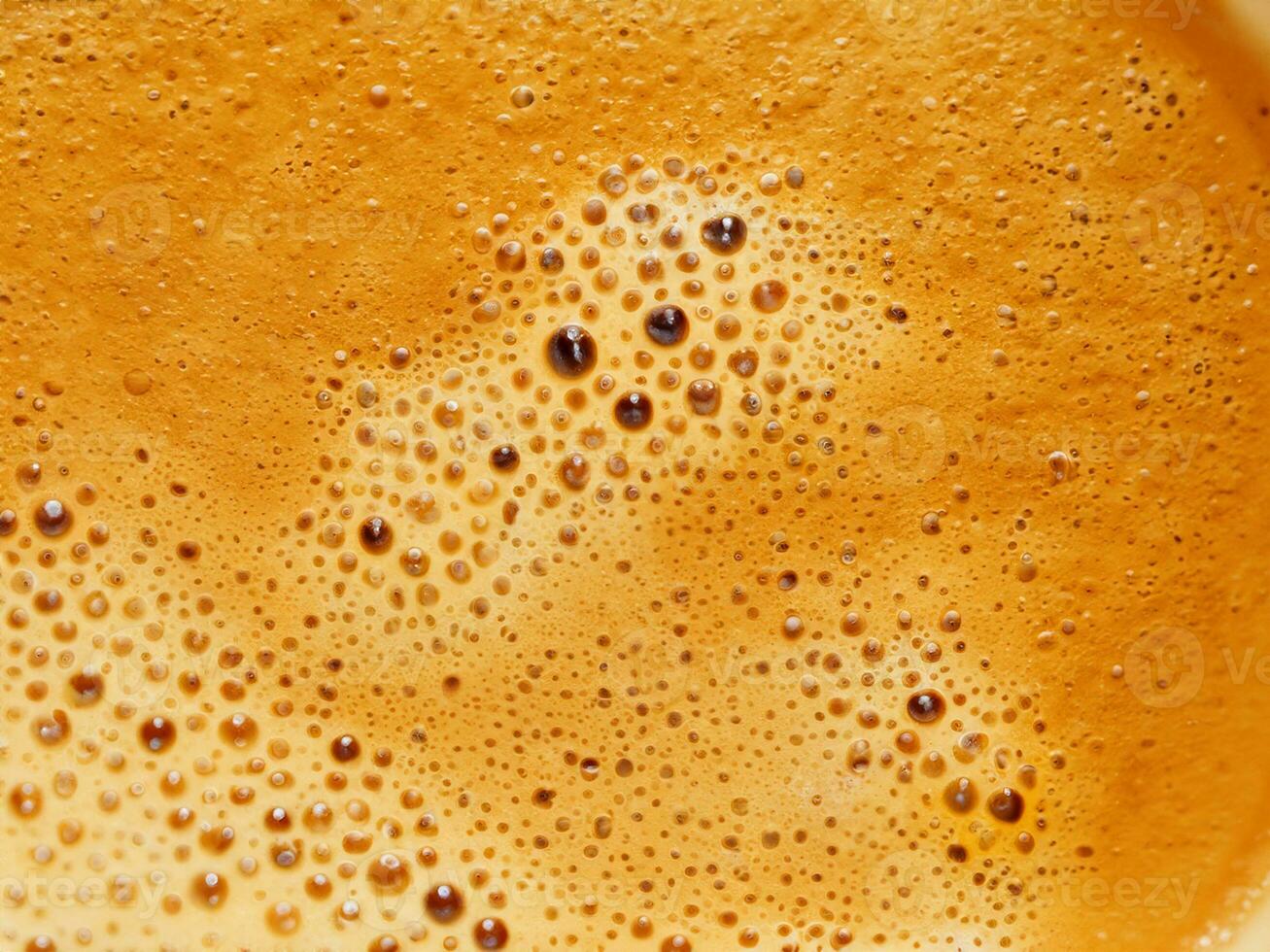 close up coffee with foam texture photo