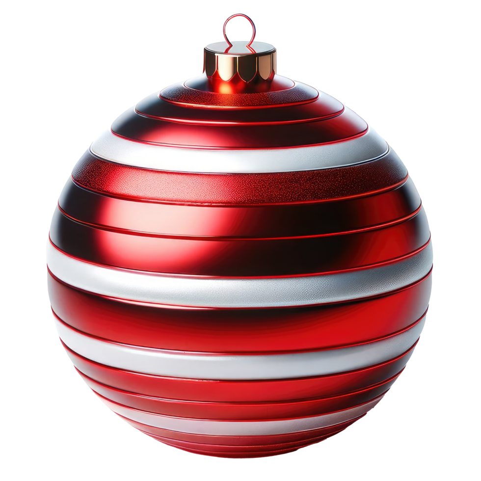 ai gegenereerd elegant gestreept Kerstmis ornament geïsoleerd png