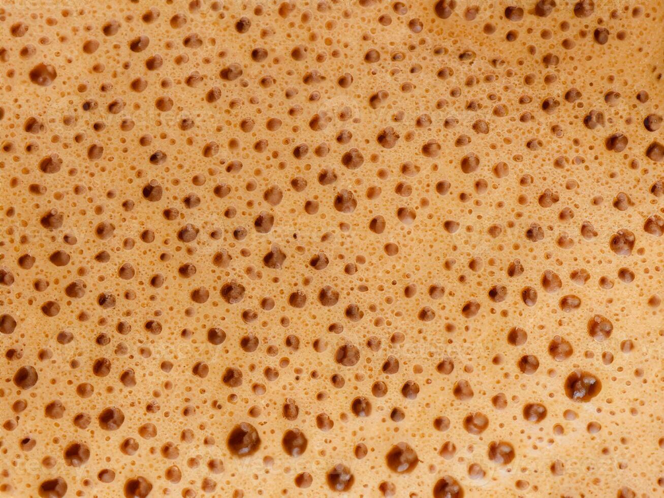 close up coffee with foam texture photo
