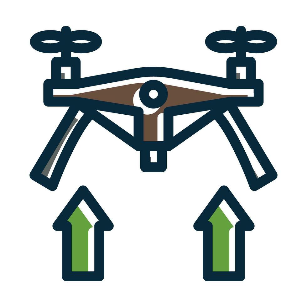 Take off Vector Thick Line Filled Dark Colors