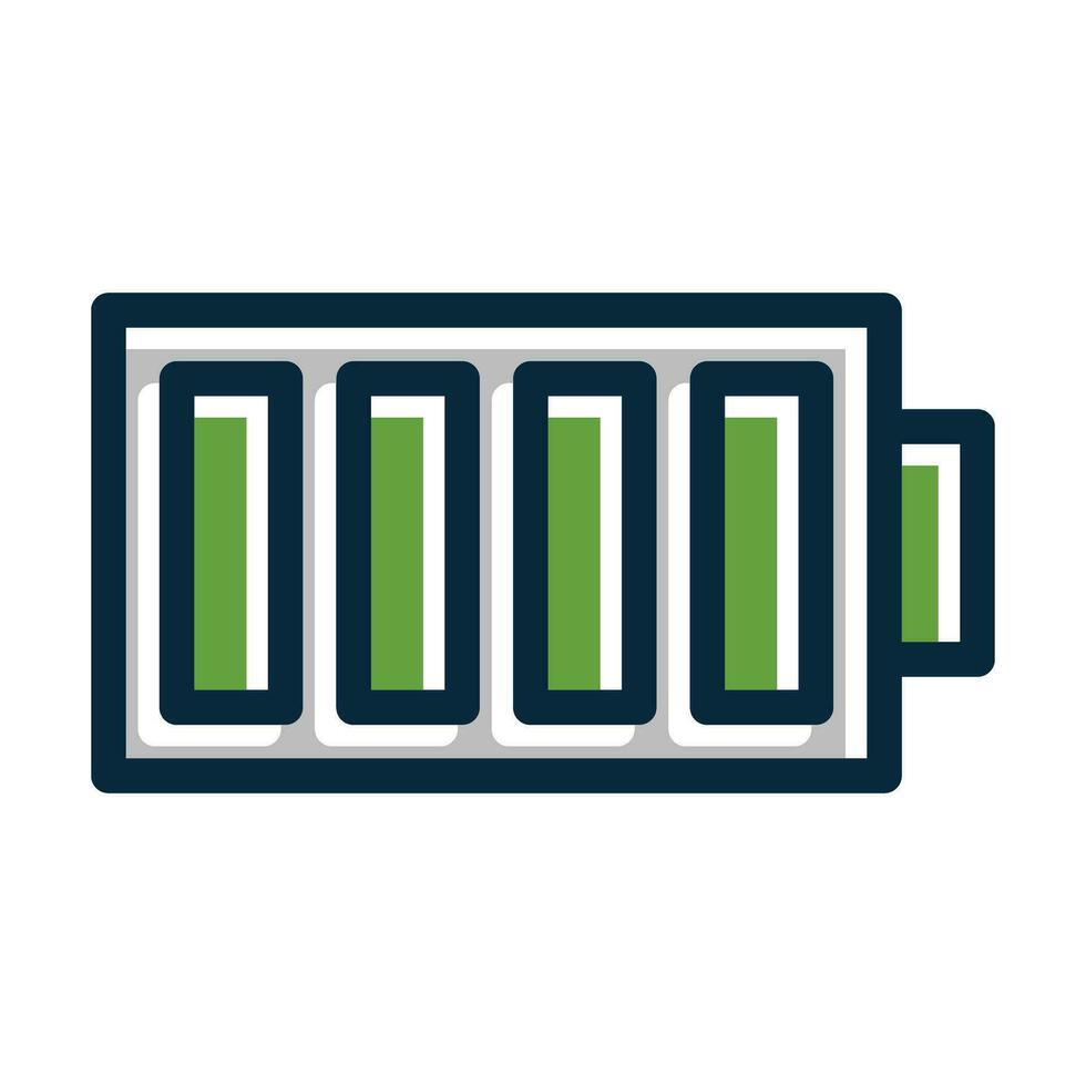 Battery Vector Thick Line Filled Dark Colors