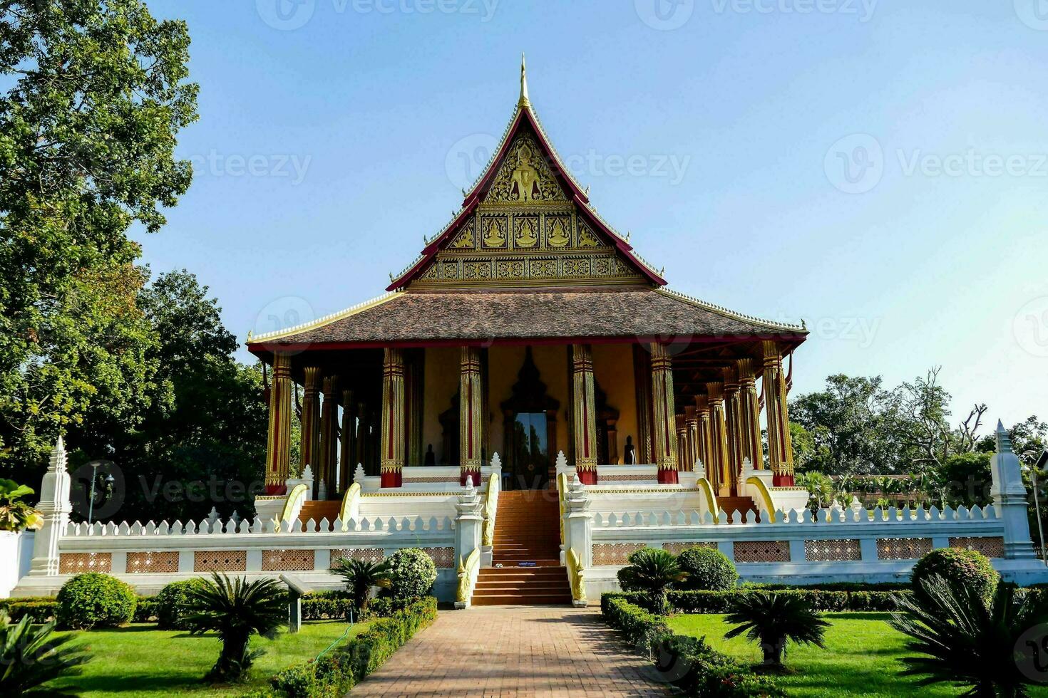 the buddhist temple in phnom penh, laos photo