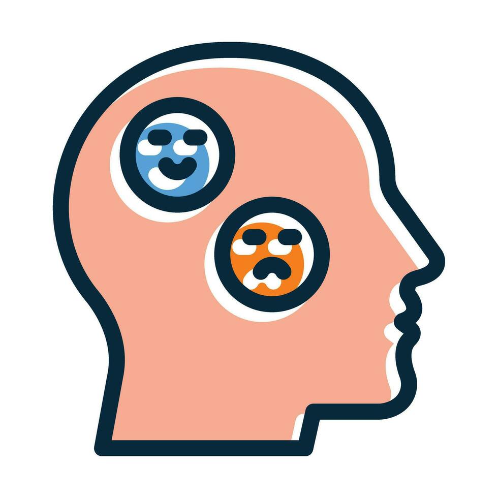 Bipolar Icon Design vector