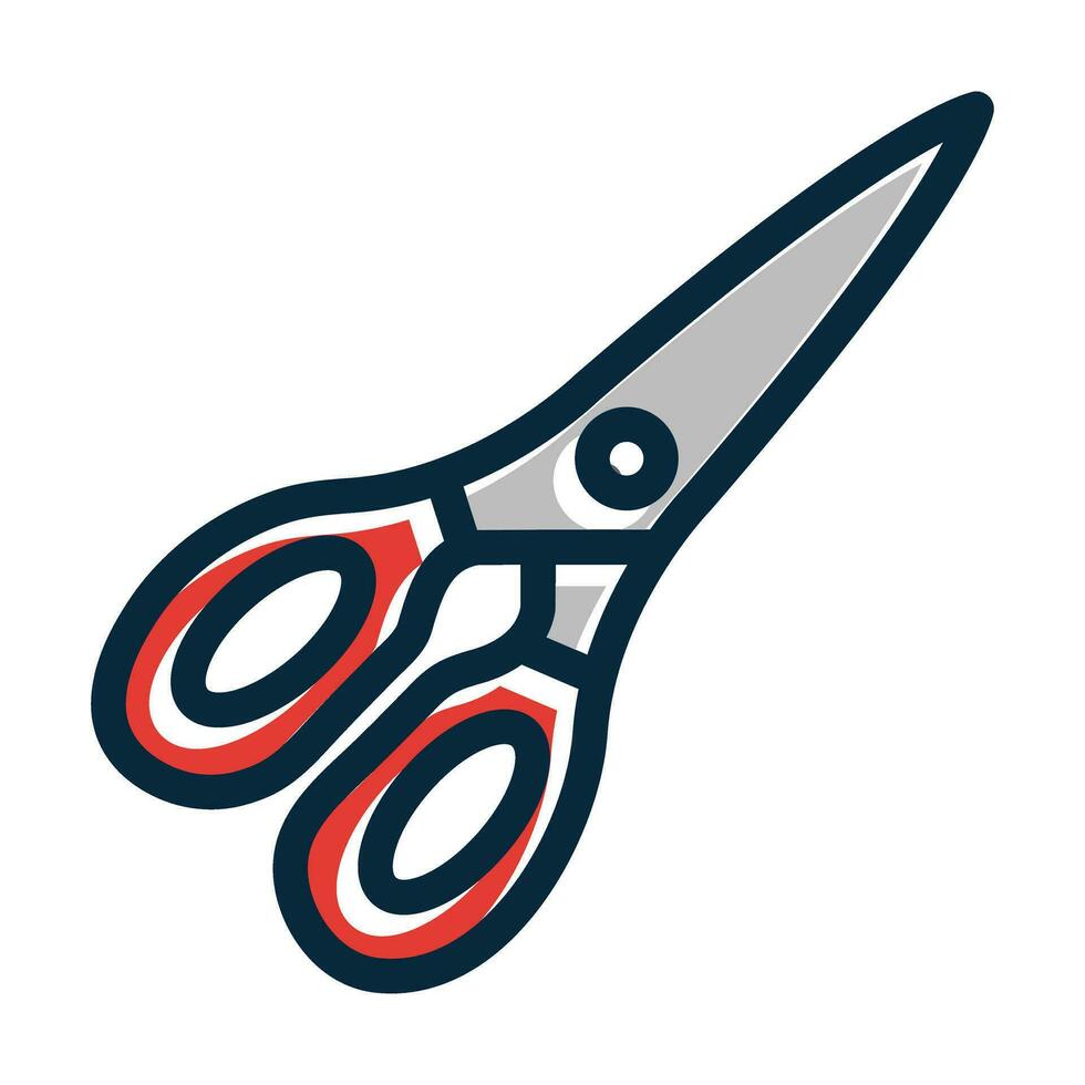 Shears Vector Thick Line Filled Dark Colors