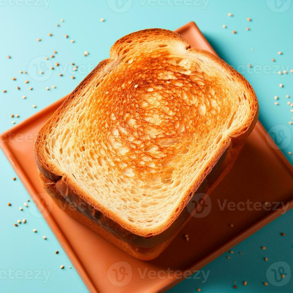 AI generated Pieces of bread for toasting - AI generated image photo