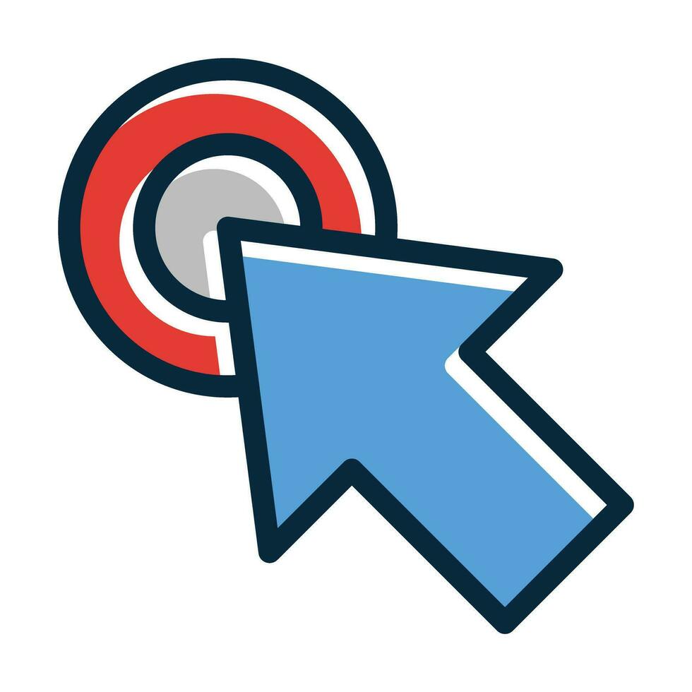 Click Vector Thick Line Filled Dark Colors