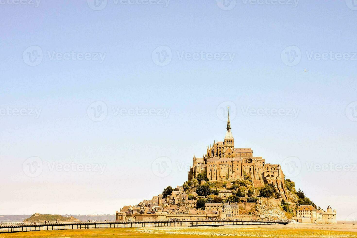 the mont saint michel is a famous tourist attraction in france photo