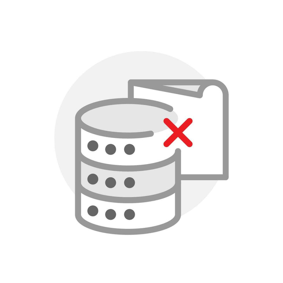 error page, failed to get data, not found on server concept illustration flat design vector. modern graphic element for empty state ui, infographic, icon vector