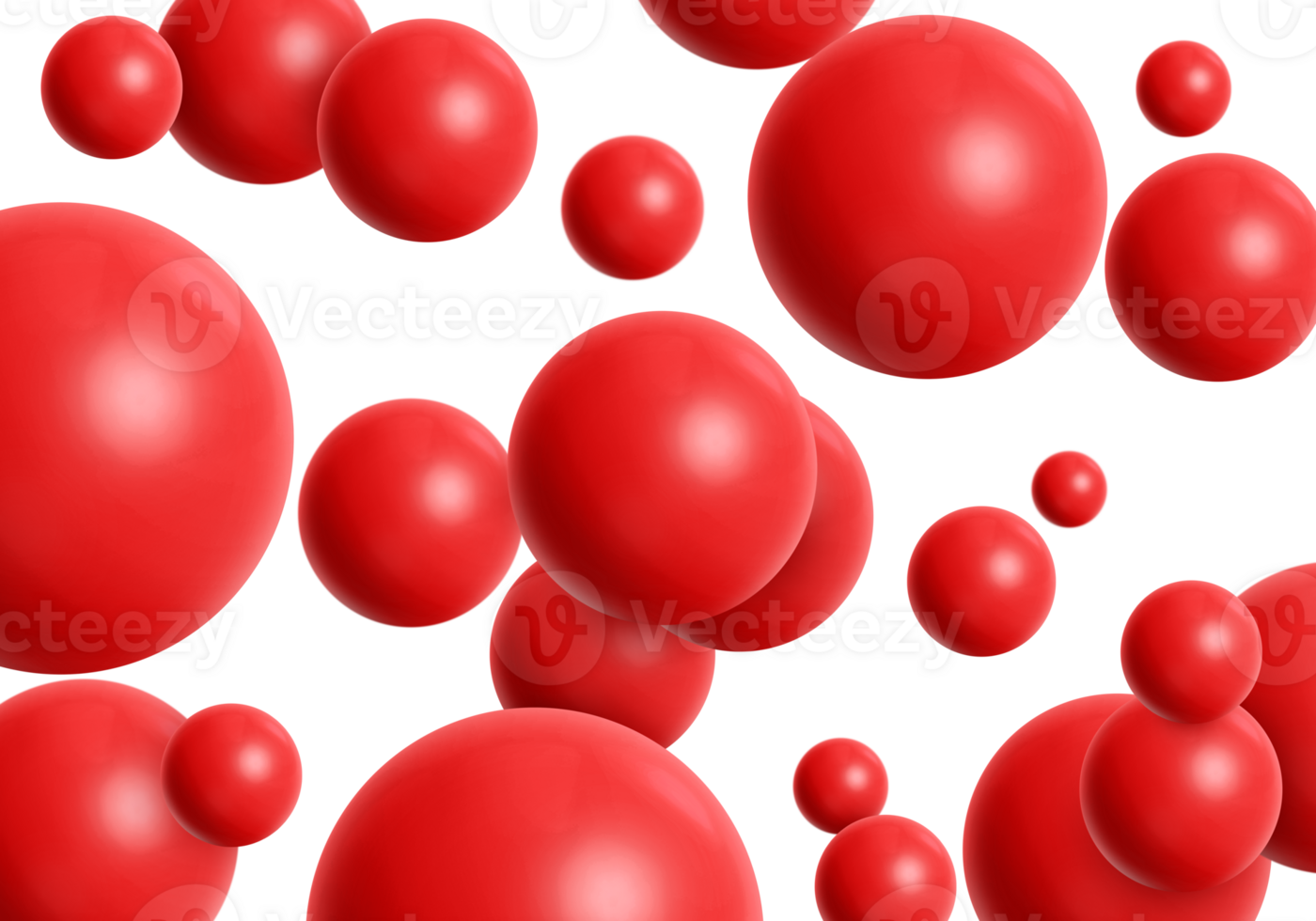 minimal background Wallpaper red spheres in space pattern lighting light abstraction 3d render. transparent background png