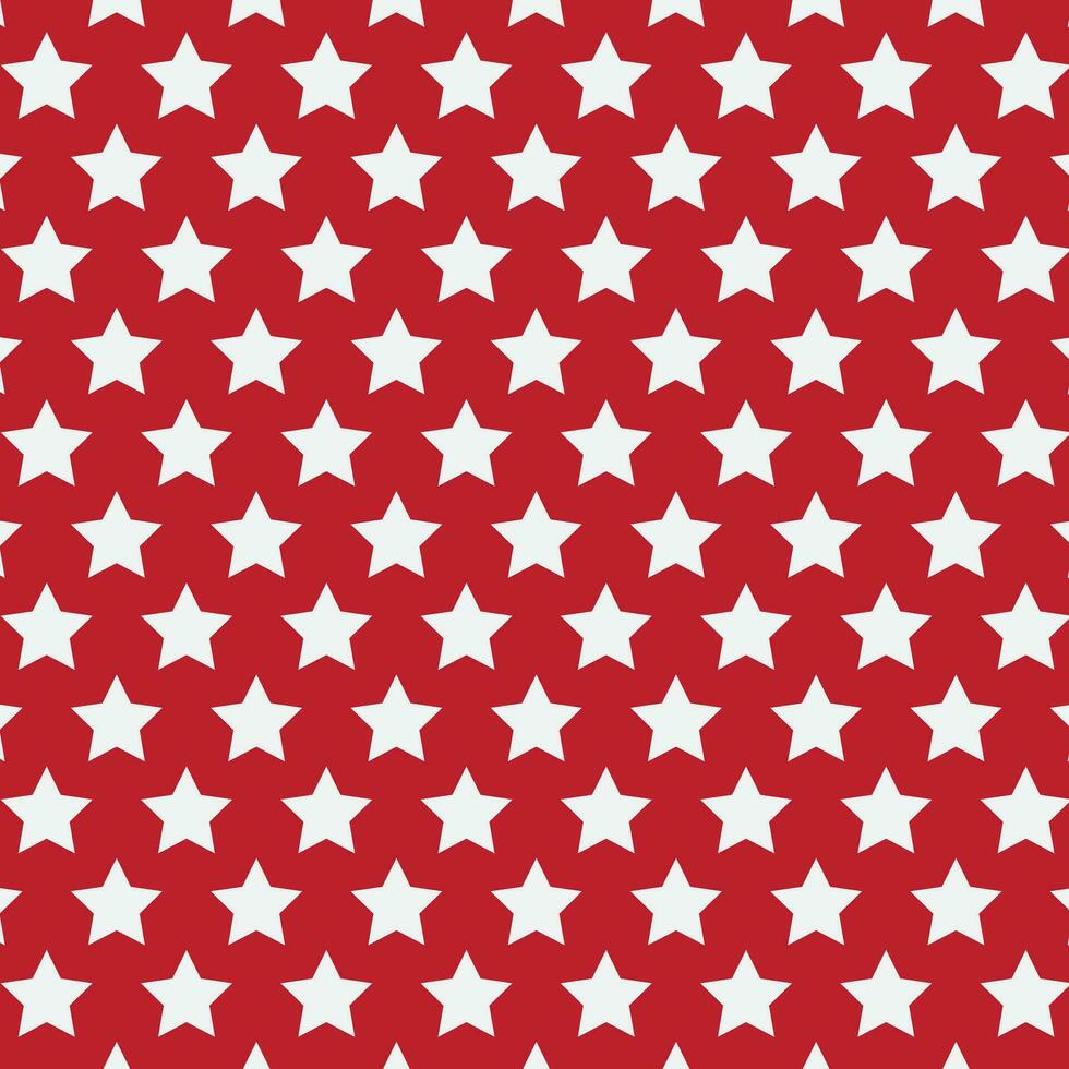 modern simple abstract seamlees grey white color star geometric pattern on red color background vector
