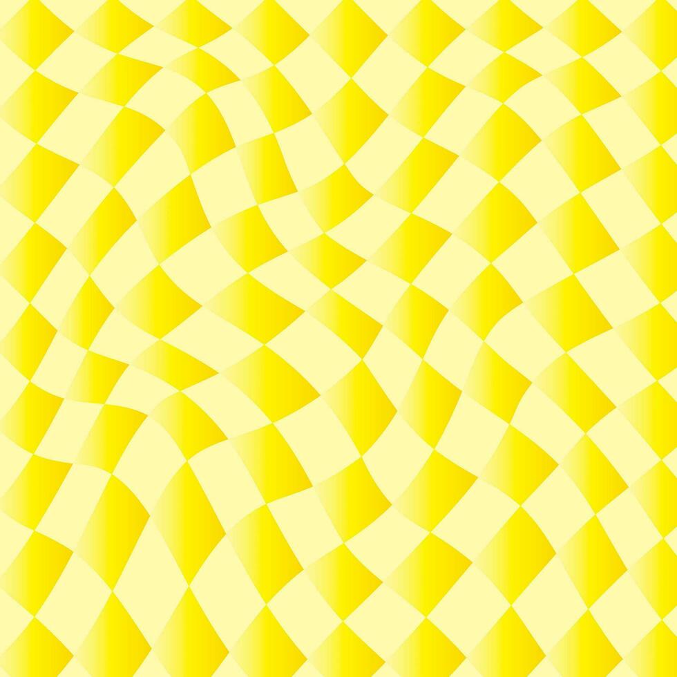 modern simple abstract seamlees yellow color rectangle check distort pattern on lite yellow color background vector