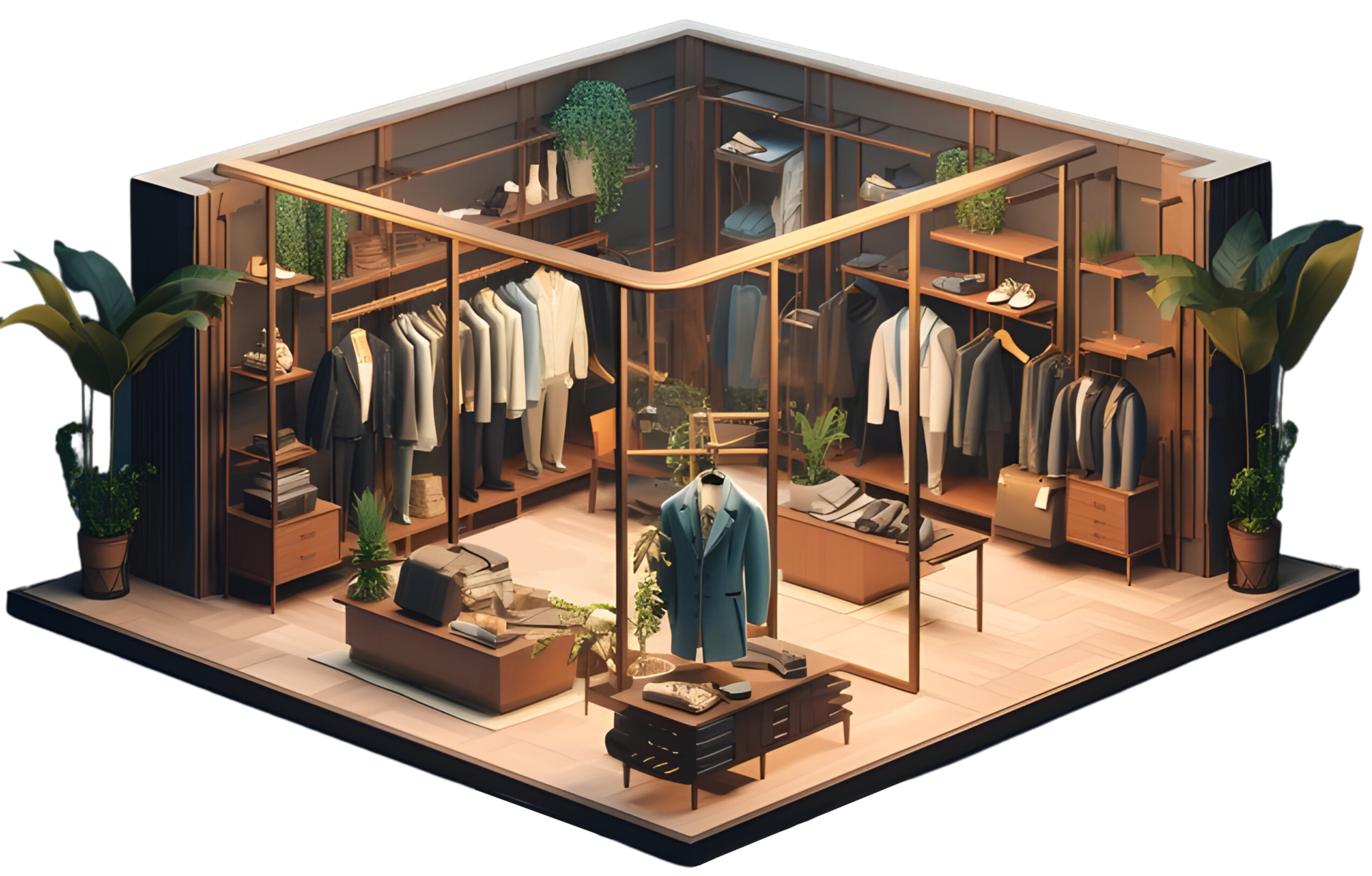 AI generated a clothing store 34800472 PNG