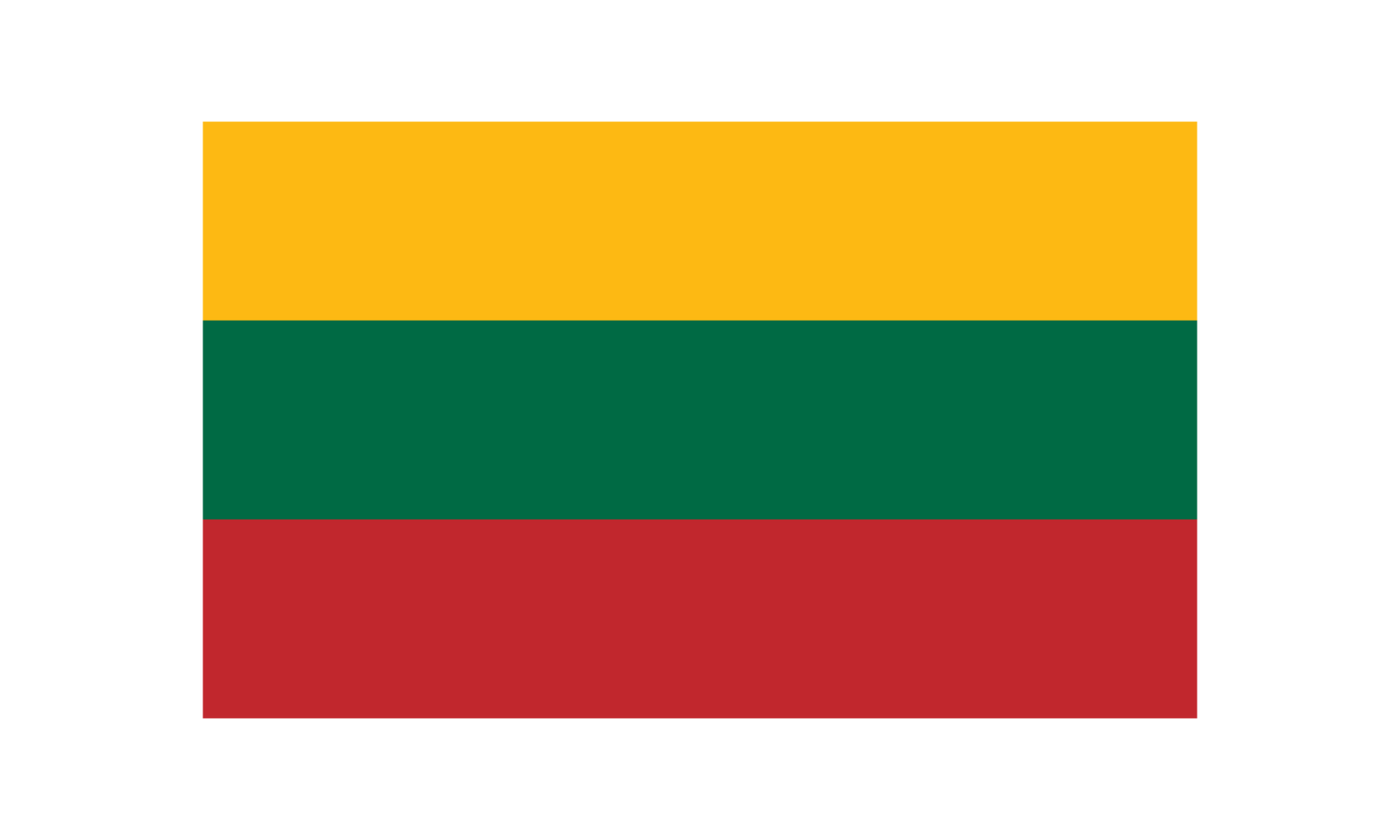 Lithuania national flag with official ratio on transparent background png