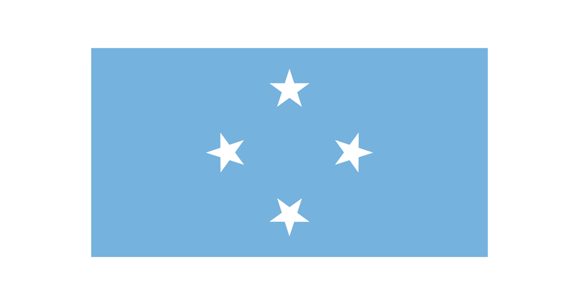 The national flag of Micronesia with official color and proportion transparent png