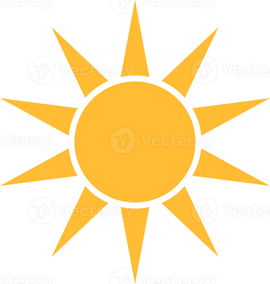 Sun flat icon. Summer pictogram. Sunlight symbol. for website design, web button, mobile app illustration png