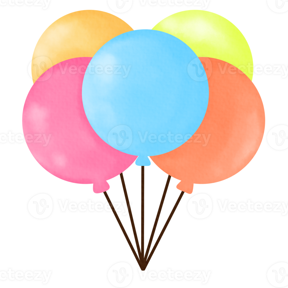 Colorful balloons party png