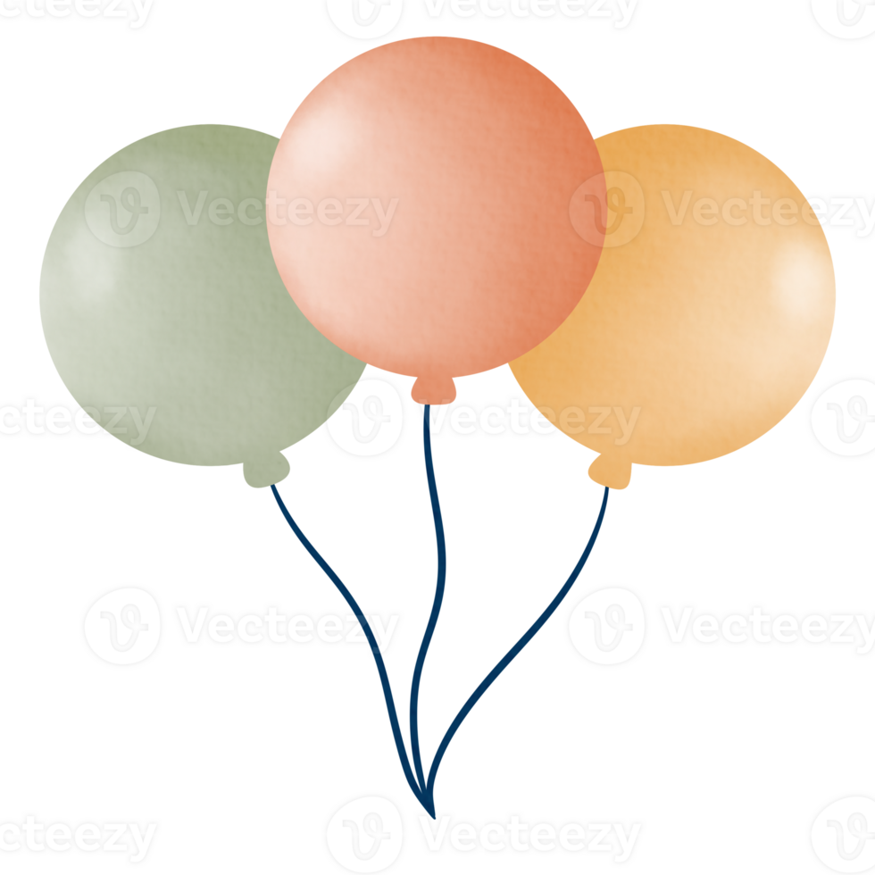 Colorful balloons party png