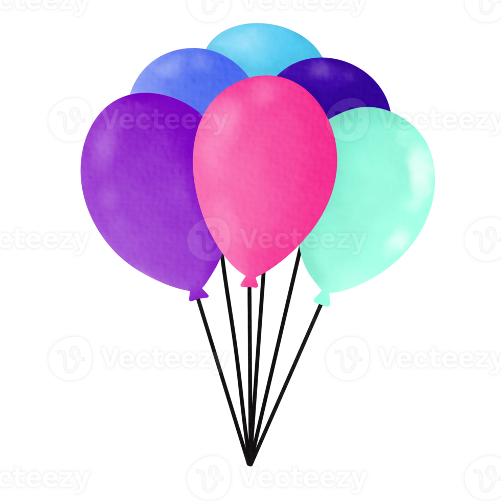 Colorful balloons party png