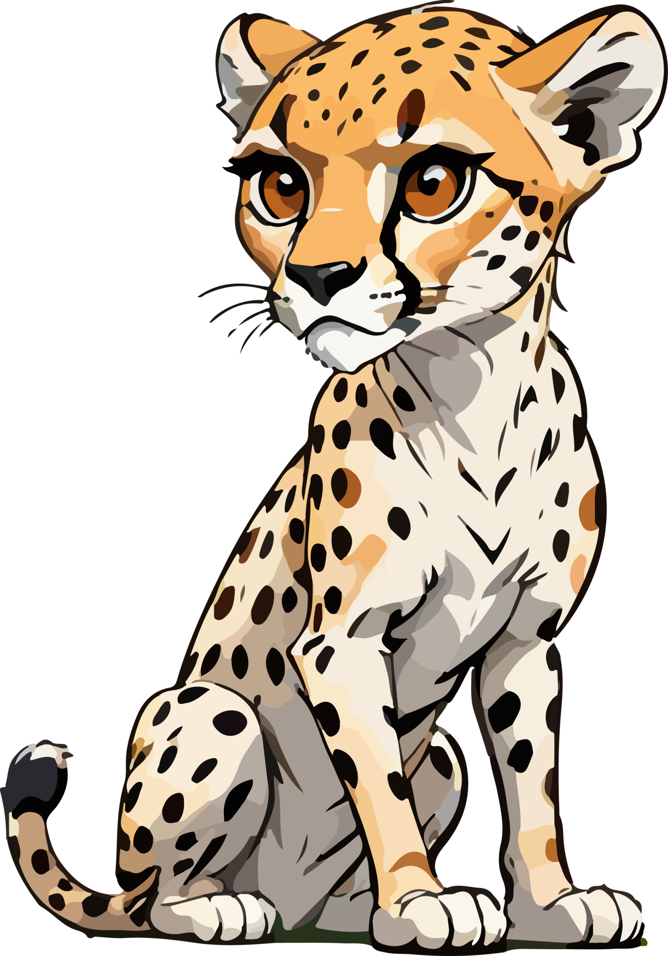 AI generated Cheetah Cartoon Clipart Image 34800963 PNG