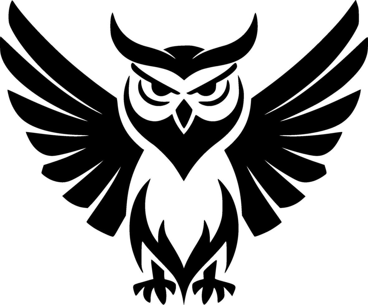 Owl - Minimalist and Flat Logo - Vector illustration