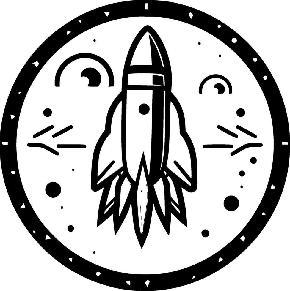 Rocket - Minimalist and Flat Logo - Vector illustration