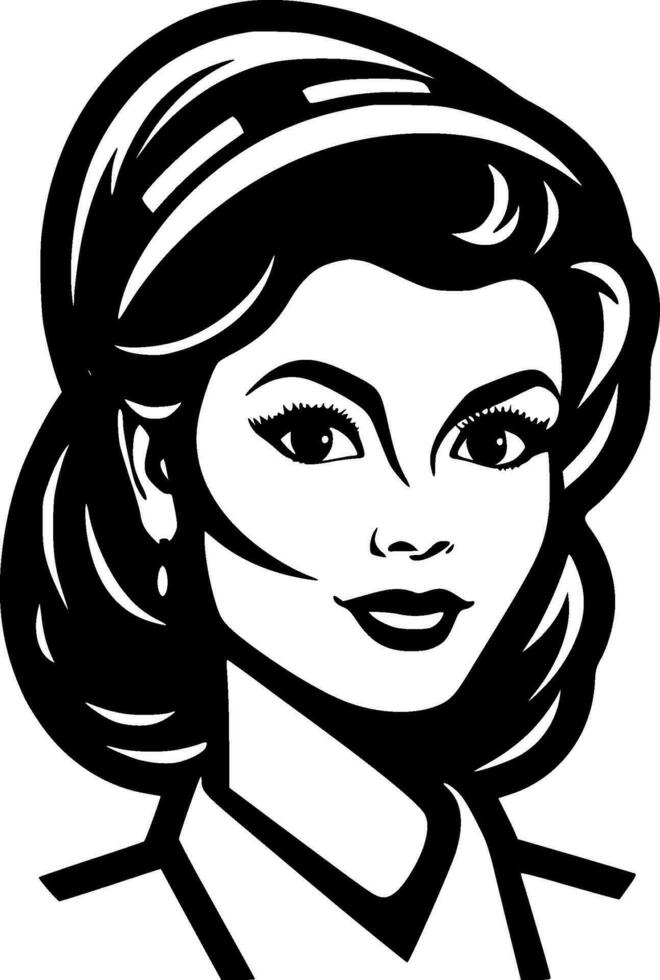 Nurse, Minimalist and Simple Silhouette - Vector illustration