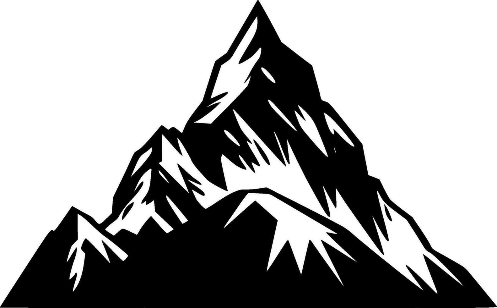 Mountains, Minimalist and Simple Silhouette - Vector illustration