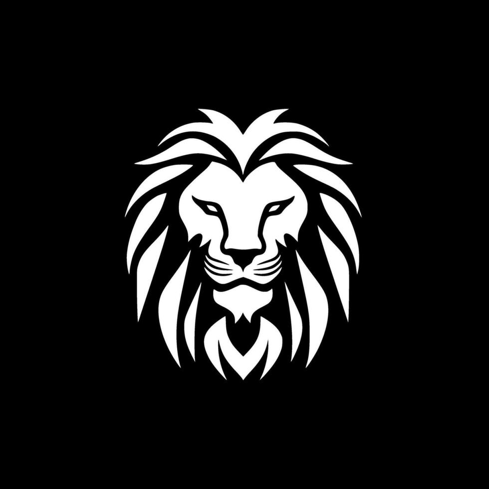 Lion, Minimalist and Simple Silhouette - Vector illustration