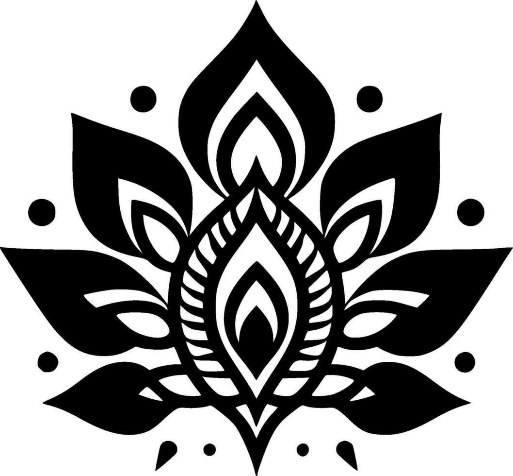 Mandala - Minimalist and Flat Logo - Vector illustration