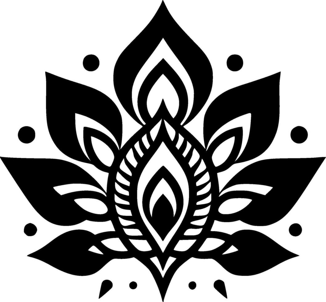 mandala - minimalista y plano logo - vector ilustración