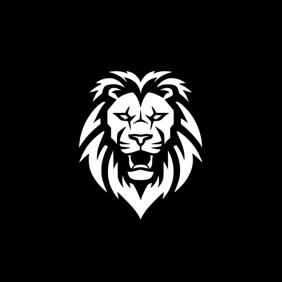 Lion, Minimalist and Simple Silhouette - Vector illustration