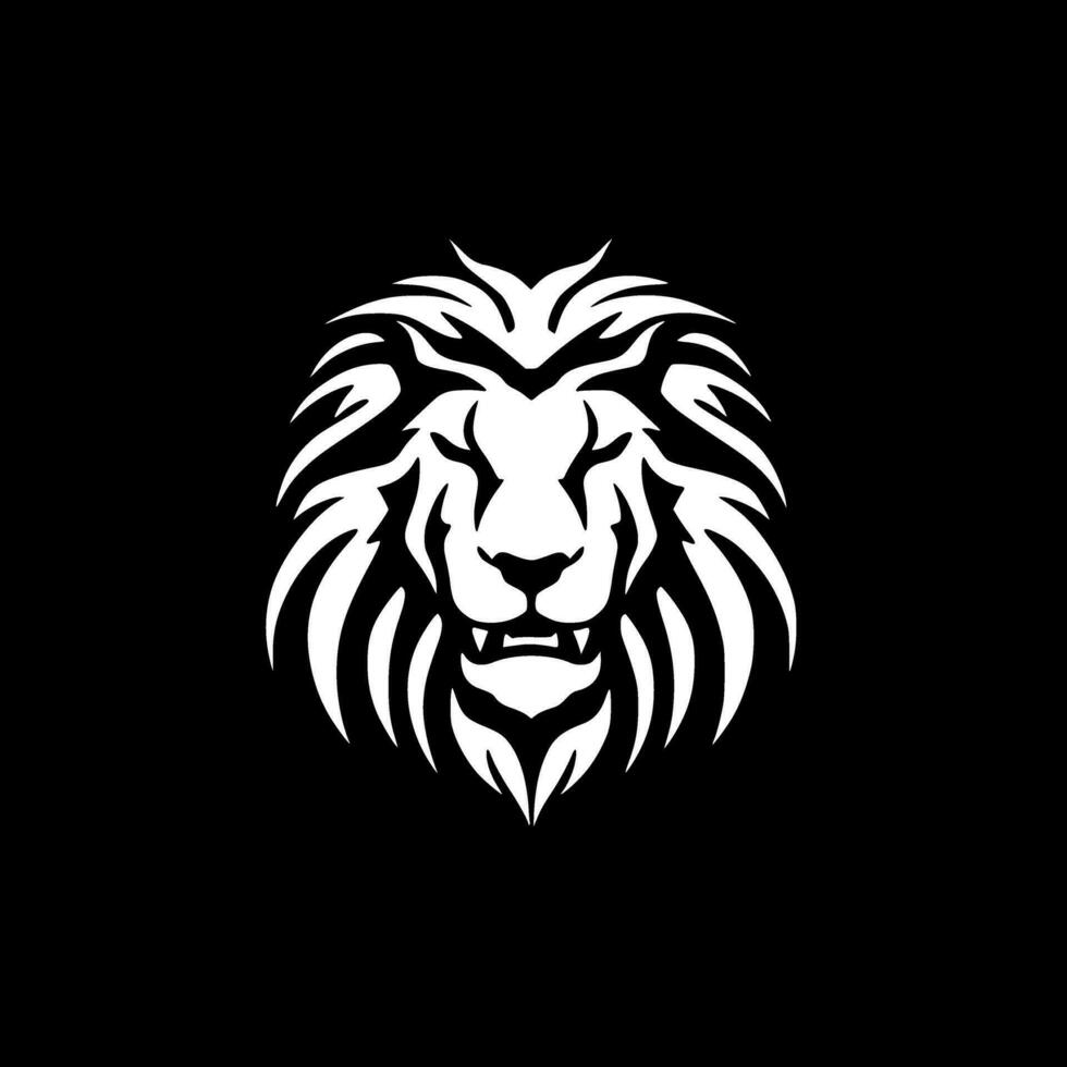 Lion, Minimalist and Simple Silhouette - Vector illustration