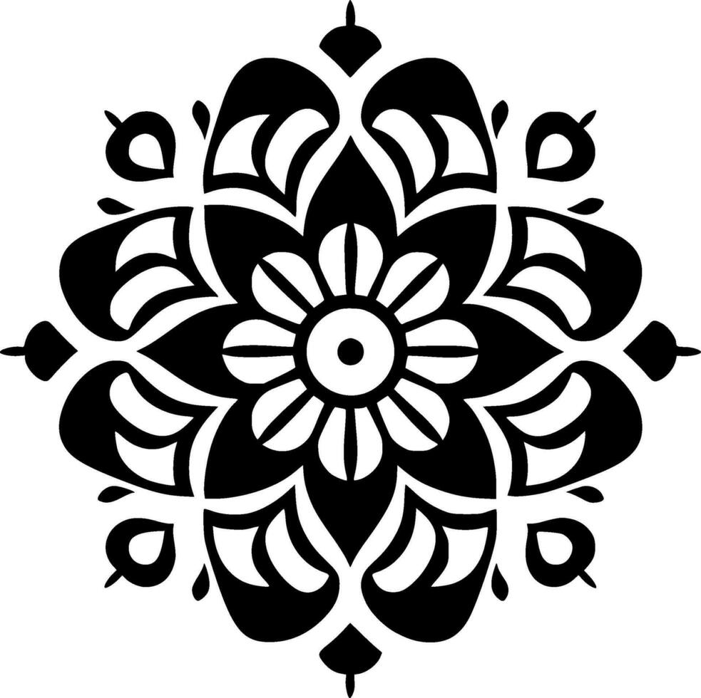 Mandala - Minimalist and Flat Logo - Vector illustration