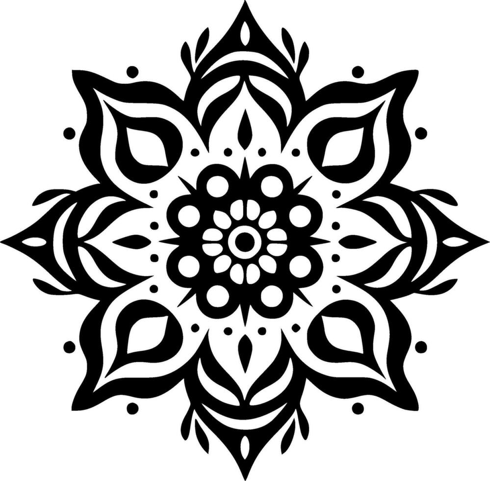 Mandala, Minimalist and Simple Silhouette - Vector illustration